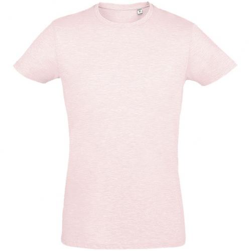 Футболка мужская приталенная Regent Fit розовый меланж, размер M