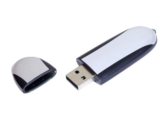 USB 2.0- флешка промо на 8 Гб овальной формы