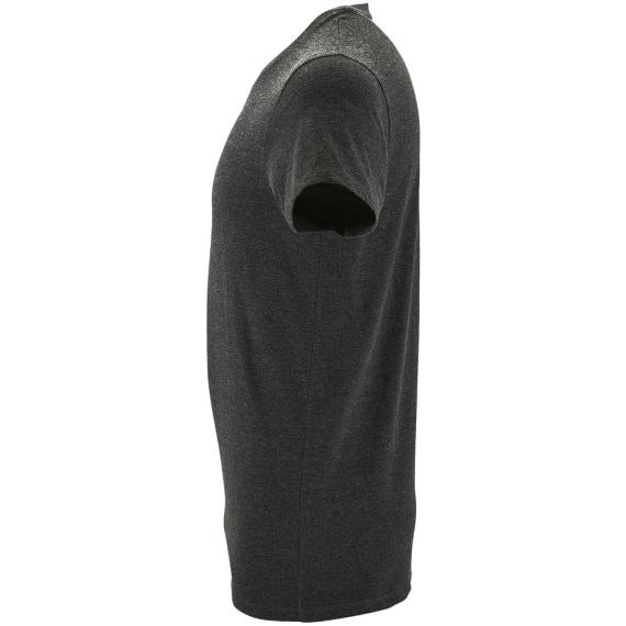 Футболка мужская приталенная Regent Fit черный меланж, размер XS