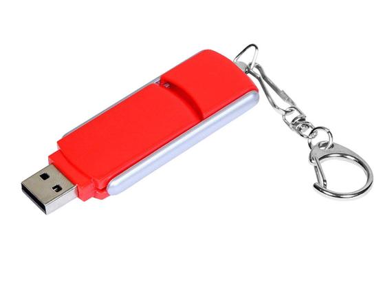 USB 3.0- флешка промо на 32 Гб с прямоугольной формы с выдвижным механизмом