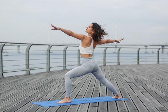 Складной коврик для занятий спортом Flatters, синий