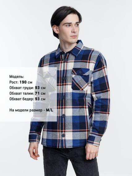 Куртка-рубашка оверсайз унисекс Noah, синяя, размер 2 (XL/XXL)