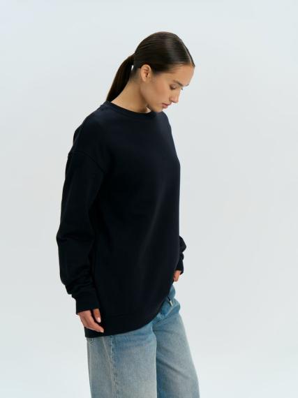 Свитшот оверсайз унисекс Omnifit, черный, размер XS/S