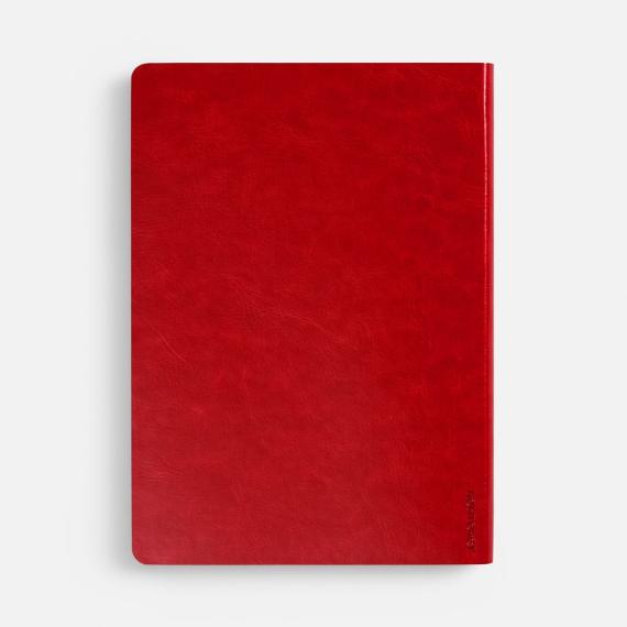 Ежедневник Nebraska Flex, недатированный, красный с серебристым