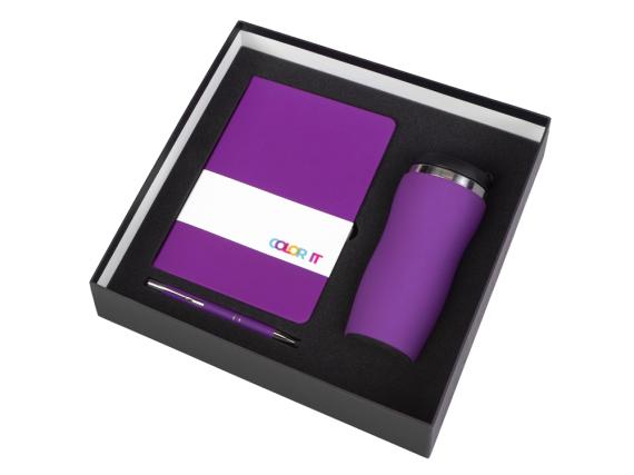 Подарочный набор "Color it" с блокнотом, металлической ручкой и термокружкой