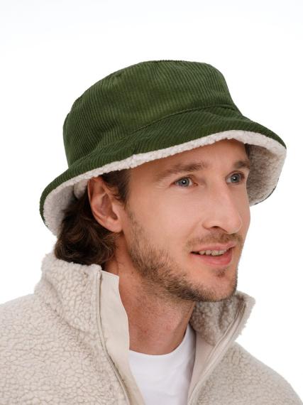 Панама Bucket двусторонняя, хаки с бежевым, размер M/L