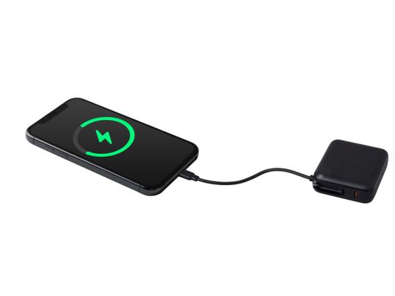 Внешний аккумулятор со встроенным кабелем «Liri», QC/PD, 10000 мАч