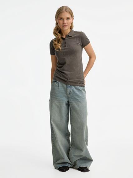 Рубашка поло женская Brandy Women темно-серый с белым, размер XS