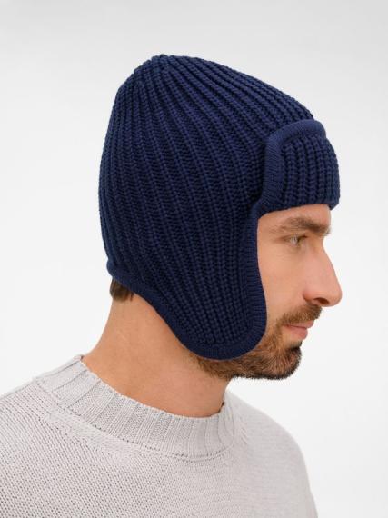 Шапка-ушанка Catch Match, темно-синяя