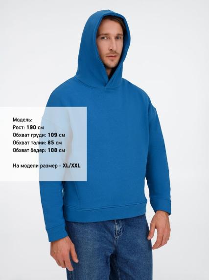 Худи оверсайз унисекс Tolla, синее (джинс), размер XS/S