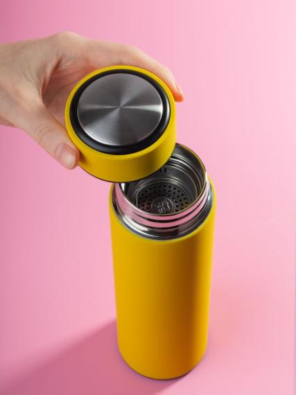 Термос с ситечком Percola, желтый