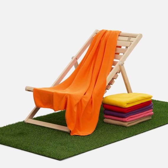 Флисовый плед Warm&Peace, оранжевый