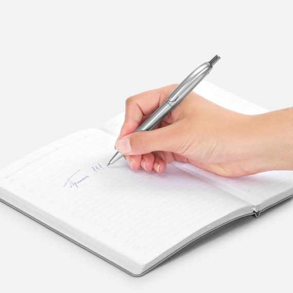 Ручка шариковая Bright Spark, серебристая