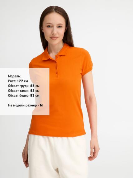 Рубашка поло женская People 210 оранжевая, размер XL