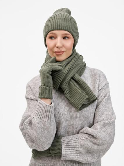 Шарф Catch Match, зеленый (полынь)