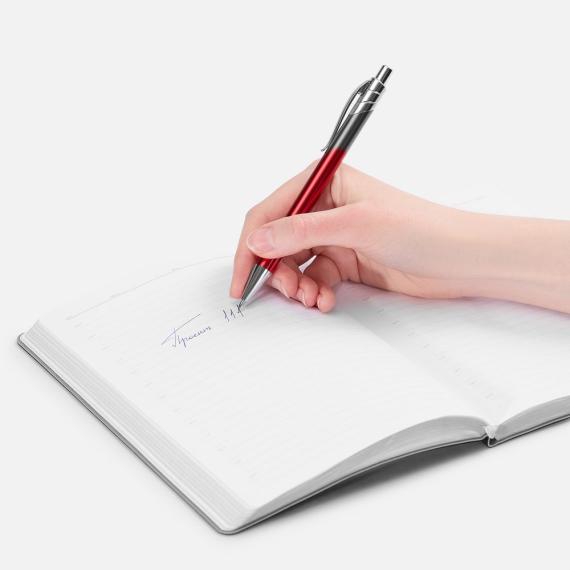 Ручка шариковая Underton Metallic, красная