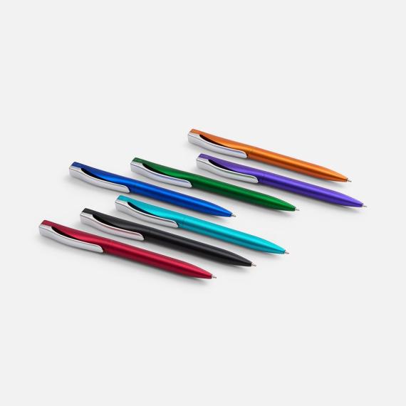 Ручка шариковая Pin Silver, красный металлик