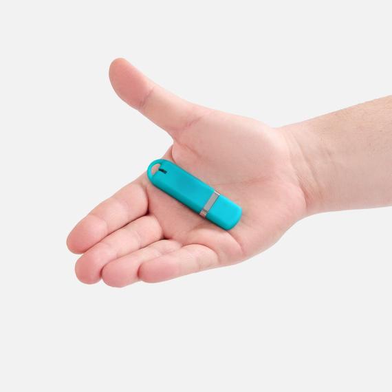 Флешка Memo, 8 Гб, бирюзовая