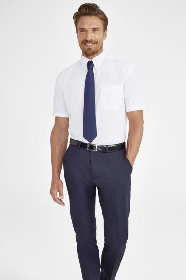Рубашка мужская с коротким рукавом Brisbane голубая, размер Xxxl